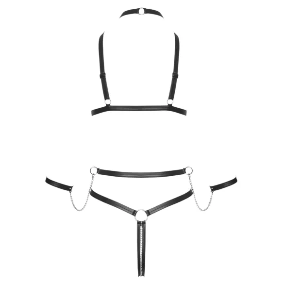 Bad Kitty - kropssele-body med stropper (sort) - M