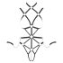 Bad Kitty - body harness - justerbar - sort - L