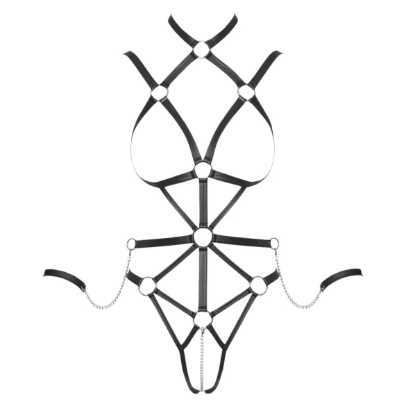 Bad Kitty - kropssele-body med stropper (sort) - XL