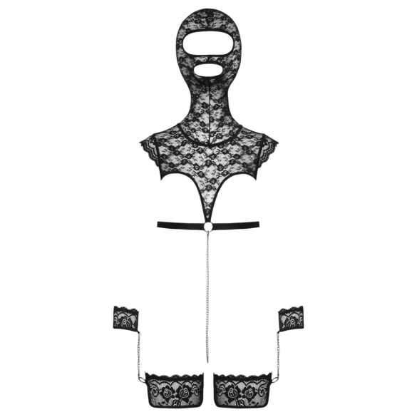 Bad Kitty - blonde BDSM-sæt (sort)