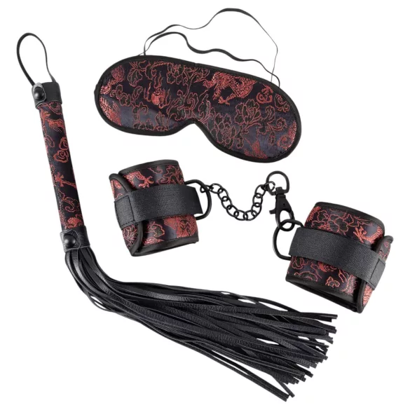 Bad Kitty - bondage sæt - rød/sort