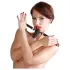 Bad Kitty - silikone mundgag med lille dildo - sort