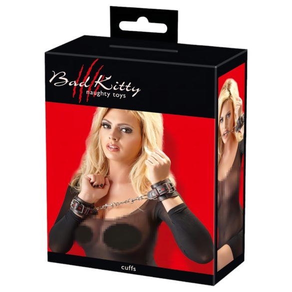 Bad Kitty - hjerteformede håndjern (sort)