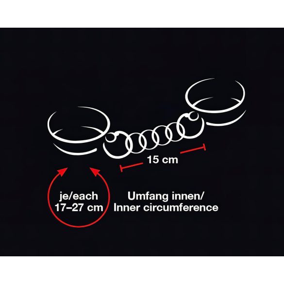 Bad Kitty - hjerteformede håndjern (sort)