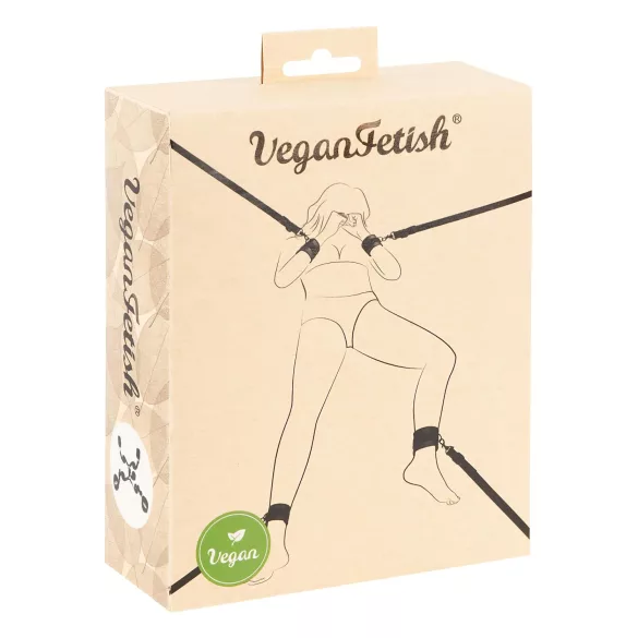 Vegan Fetish - bondage sæt til seng - sort