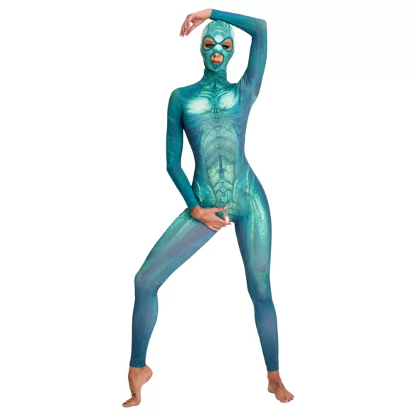 Beasty Suits Reptiloid Roleplay - krybdyr-rollespilsdragt med maske (grøn) - L/XL