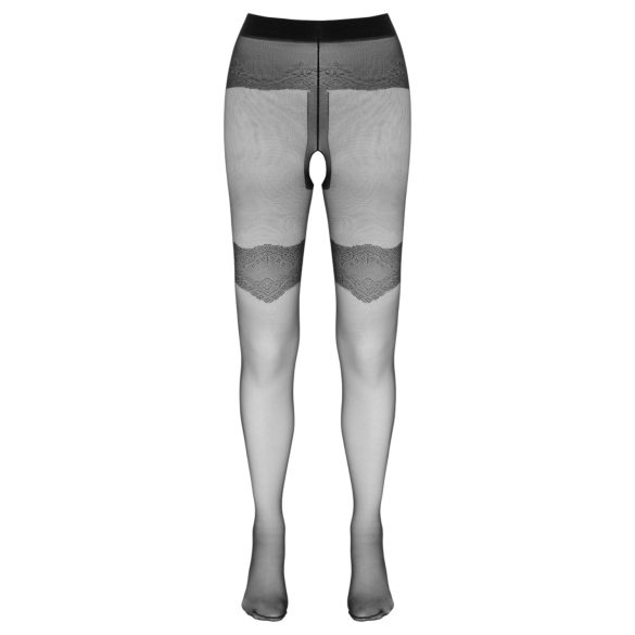 Cottelli - åbne strømpebukser - eksklusivt mønster - sort - 5