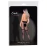 Cottelli Legwear - selvsiddende strømper med åbning - sort (S-L)