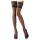 Cottelli - selvsiddende strømper - blomstret blonde - sort - 3