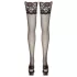 Cottelli - selvsiddende strømper - blomstret blonde - sort - 3