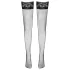 Cottelli - netstrømper med bred blondekant - sort - 4