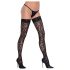 Cottelli Legwear - selvsiddende strømper - leopardmønster - sort