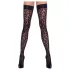 Cottelli Legwear - selvsiddende strømper - leopardmønster - sort - 3