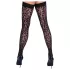 Cottelli Legwear - selvsiddende strømper - leopardmønster - sort - 5