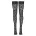 Cottelli Legwear - selvsiddende strømper - leopardmønster - sort - 5