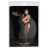 Cottelli Legwear - åbne strømper - glitrende sort (S-L)