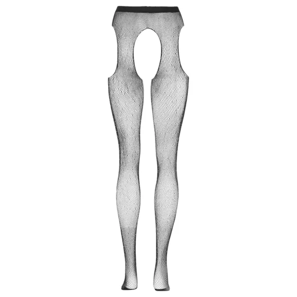 Cottelli Legwear - åbne strømper - glitrende sort (S-L)