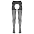 Cottelli - åbne (crotchless) strømpebukser (sort) - L/XL