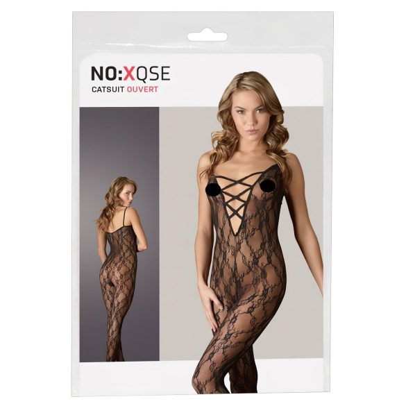 NO:XQSE - catsuit med blonde - sort