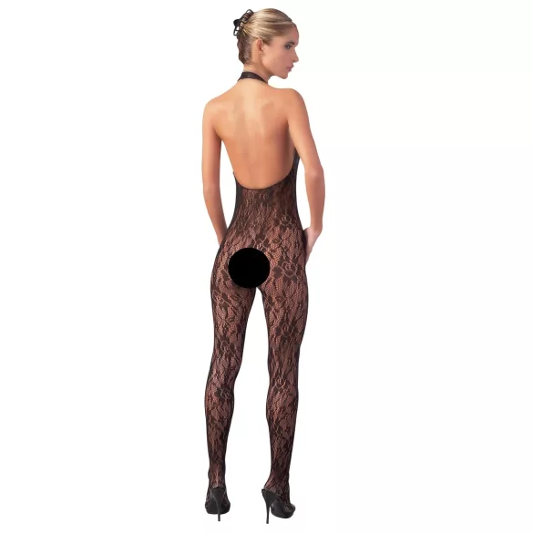 NO:XQSE - blonde catsuit - perledetaljer - sort - L/XL