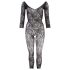 NO:XQSE - Blomstrende catsuit - sort (S-L)