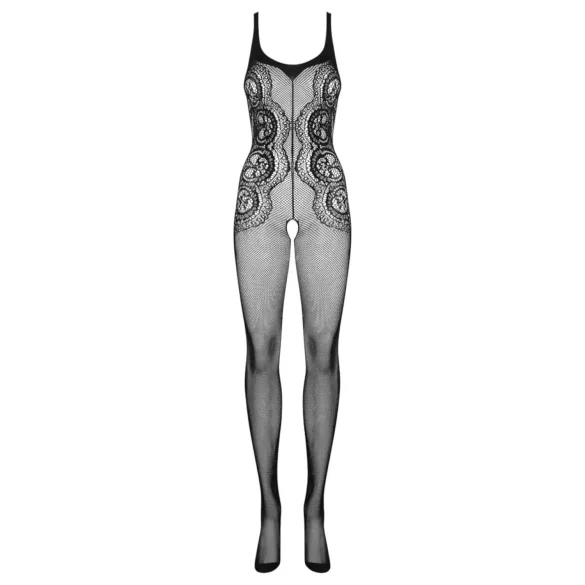Obsessive G335 - gennemsigtig åbencrotch bodystocking - sort - S-L