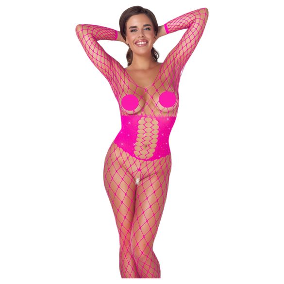 Cottelli - net bodystocking - pink - S-L
