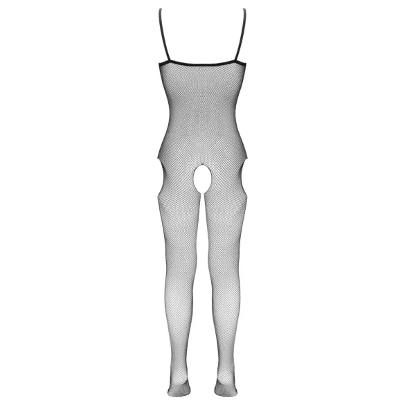 Cottelli Fantasy - net catsuit med åbent skridt og udskæringer ved hofterne (sort) - S-L