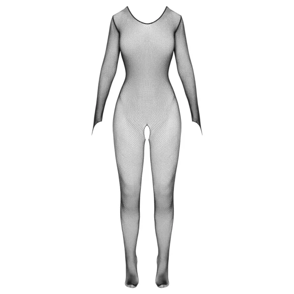 Cottelli Fantasy - langærmet åben net catsuit (sort) - S-L