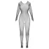Cottelli Fantasy - langærmet åben net catsuit (sort) - S-L