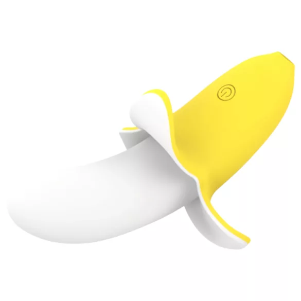 Lonely - vibrator med batteri - vandtæt bananform - silikone gul/hvid