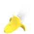 Lonely - vibrator med batteri - vandtæt bananform - silikone gul/hvid