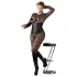 Cottelli Plus Size - corset til kvinder - satin - sort
