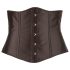 Cottelli Plus Size - corset til kvinder - satin - sort - 2XL