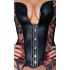 Noir - corset med hofteholder - blonde - sort
