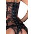Noir - corset med hofteholder - blonde - sort