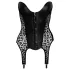 Noir - lingerioverdel med strømpeholder - leopardmønster - sort