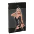 Noir - lingerioverdel med strømpeholder - leopardmønster - sort - M
