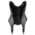 Noir - lingerioverdel med strømpeholder - leopardmønster - sort - M