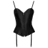 Cottelli Party - satin corsage med hofteholder - sort