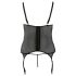 Cottelli - Blomstertop til kvinder, i plus size (sort) - XXL