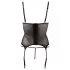 Cottelli - gennemsigtig top - skinnende striber - sort - L