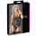 Cottelli - gennemsigtig top - skinnende striber - sort - XL