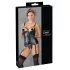 Cottelli Bondage - skinnende buste-løfter top med manchet (sort)
