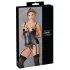 Cottelli Bondage - skinnende push-up top med manchetter (sort)