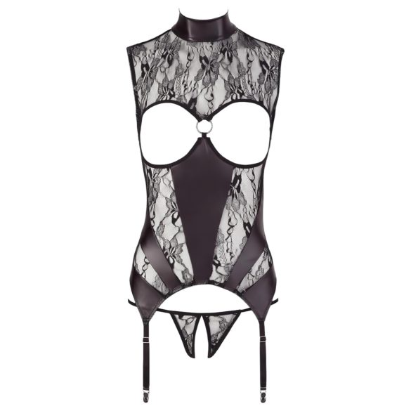 Abierta Fina - åben blondesæt - sort - XL