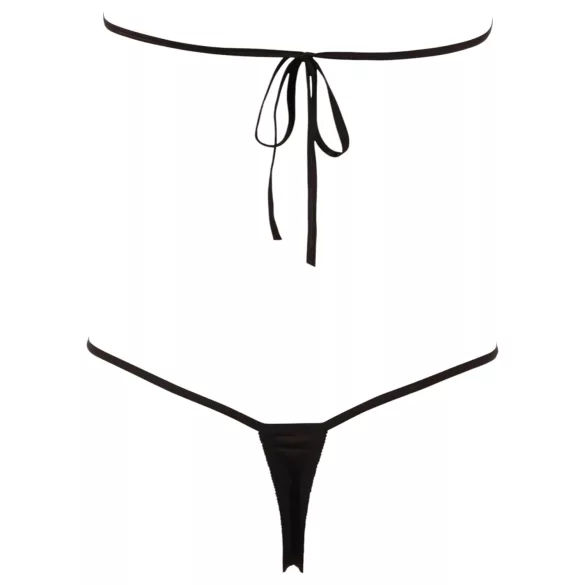 NO:XQSE - åben sexbody med strassten - sort (S-L)