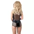 Cottelli - netbody - gennemsigtig skinnende - sort