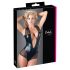 Cottelli - netbody - gennemsigtig skinnende - sort - XL