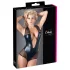 Cottelli - netbody - gennemsigtig skinnende - sort - XL